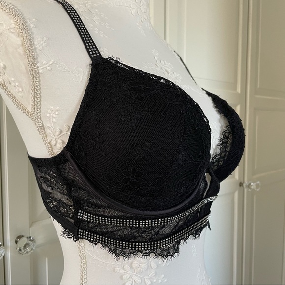 La senza black lace bra with crystals - Picture 3 of 5